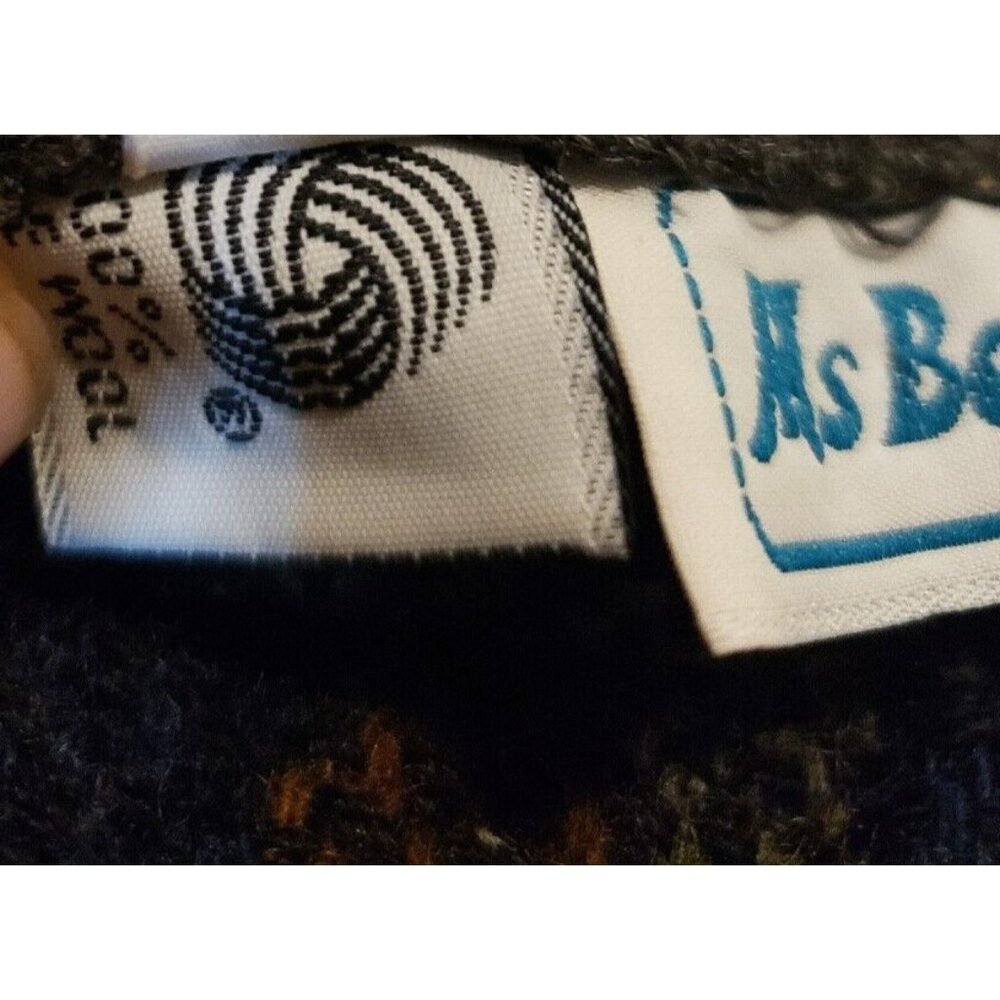 VTG Ms Behave Womens 10 Skirt Midi Length 100% Wool Lined Stripe Dark Academia - Picture 6 of 7